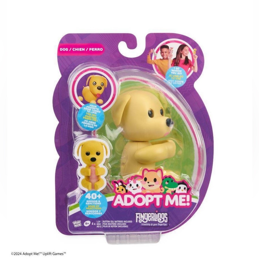 Fingerlings Adopt Me! Dog, Interactive Pet with 40+ Sounds & Reactions